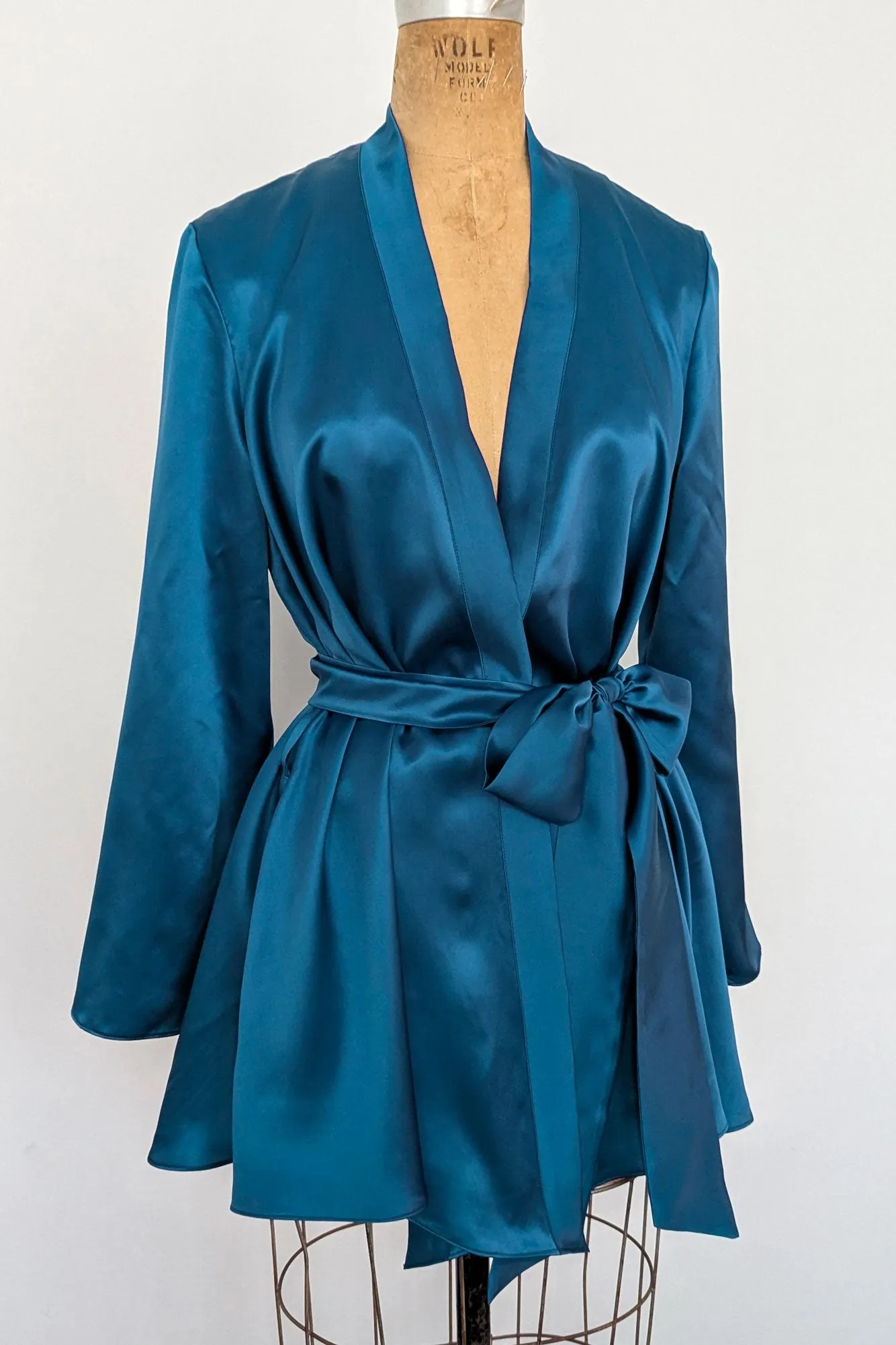 Custom silk robe