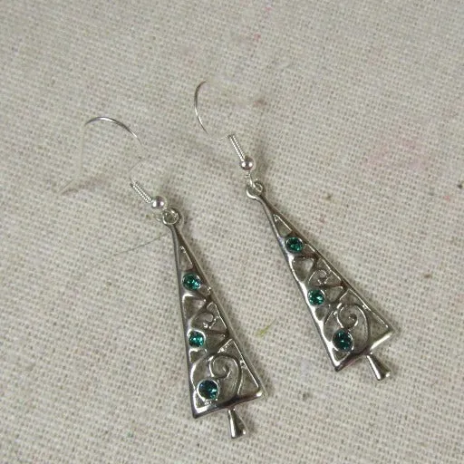 Cute Christmas Tree Drop Earrings