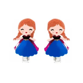 Cute Doll Dark Blue Dress Hair Clips