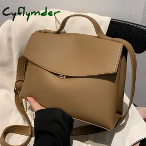Cyflymder Vintage Large Tote bag Winter New High-quality PU Leather Women's Designer Handbag Luxury brand Shoulder Messenger Bag