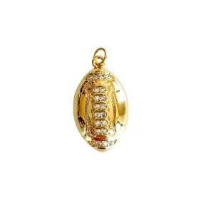 CZ Lace Football Charm