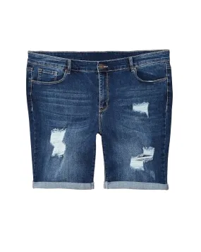 Dahl Distressed Bermuda Short | Dark Wash
