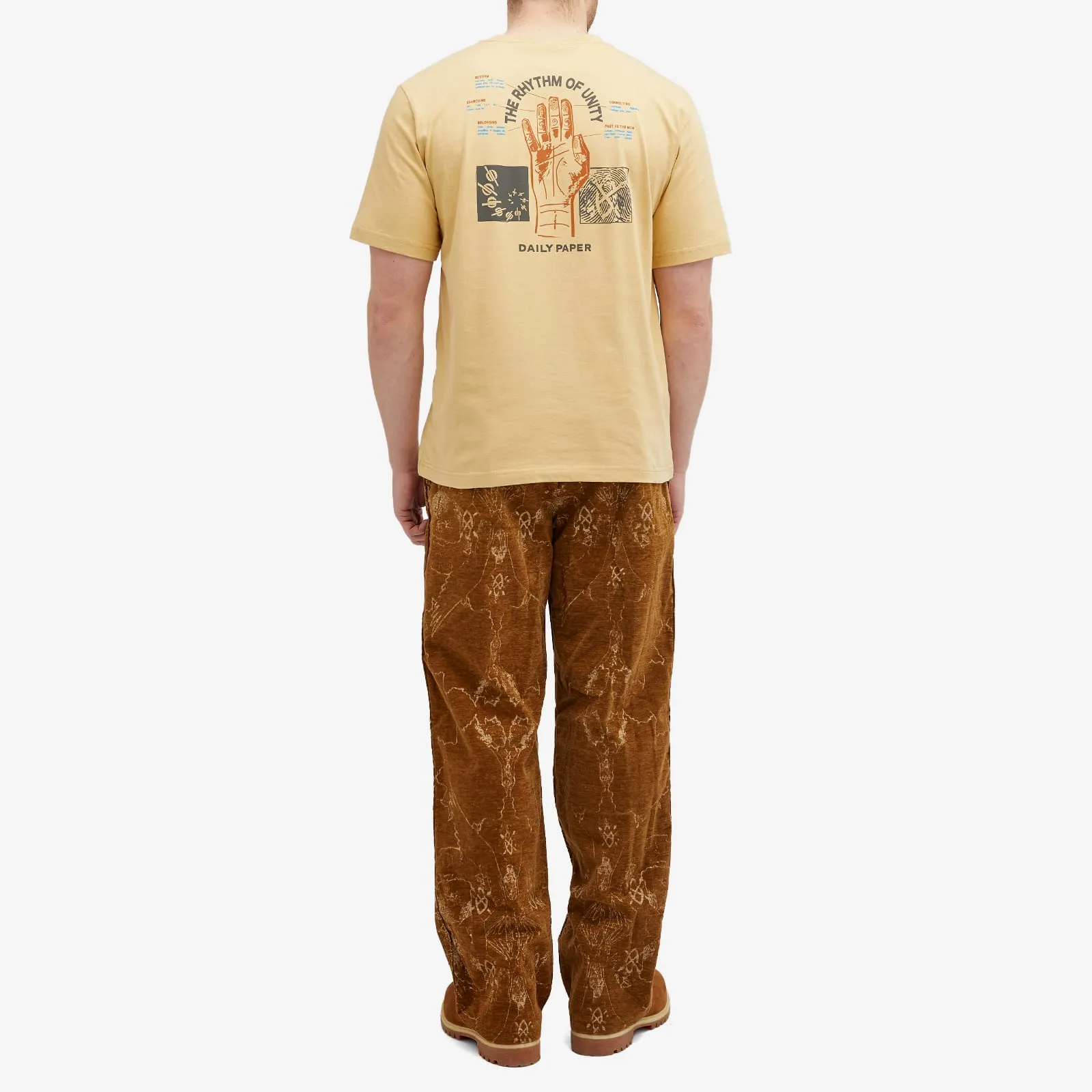 Daily Paper Identity Short Sleeve T-Shirt in Taos Beige