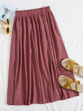 Dalmatian Frill Trim Flared Skirt