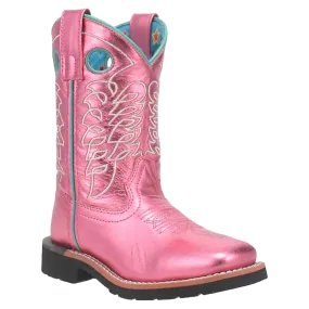 Dan Post Youth Aurora Square Toe Leather Western Boots DPC2975