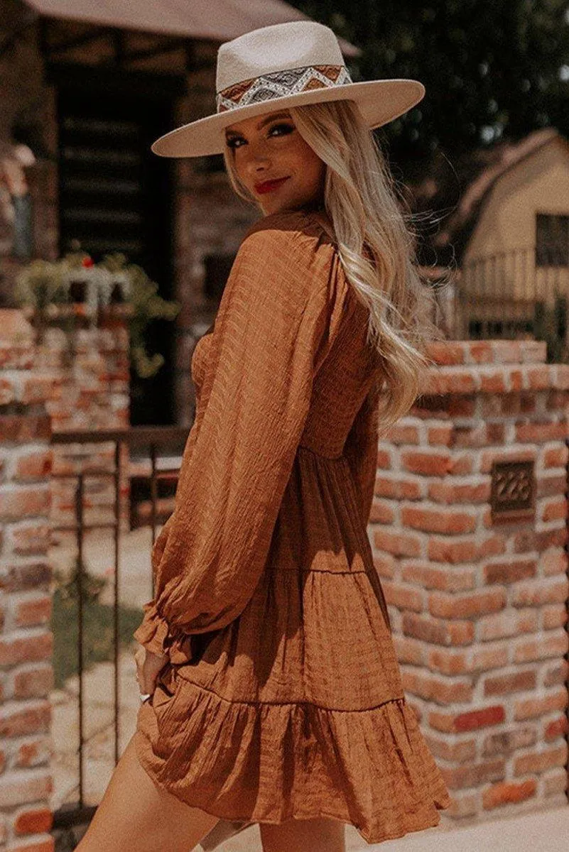 Dana Bishop Sleeve Tiered Mini Dress