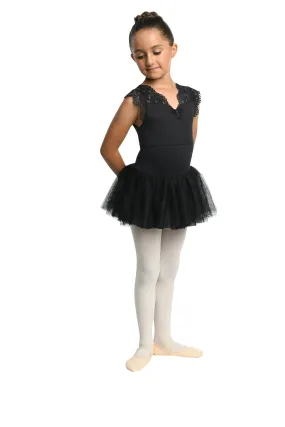 Danznmotion Kids Brielle Cap Sleeve Lace Dress
