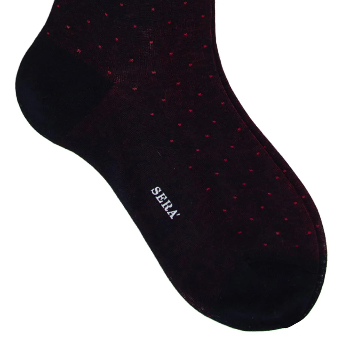 Dark Blue & Red Polka Dots Cotton Socks