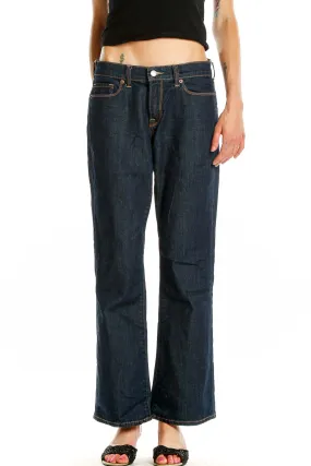 Dark Blue Classic Bootcut Jeans