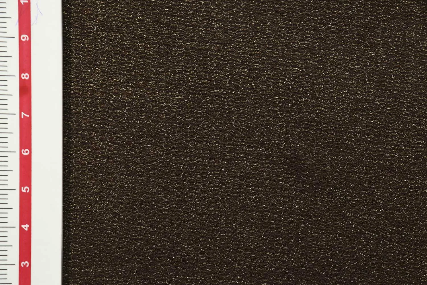 Dark Brown Foil Printed Crushed Knit Fabric