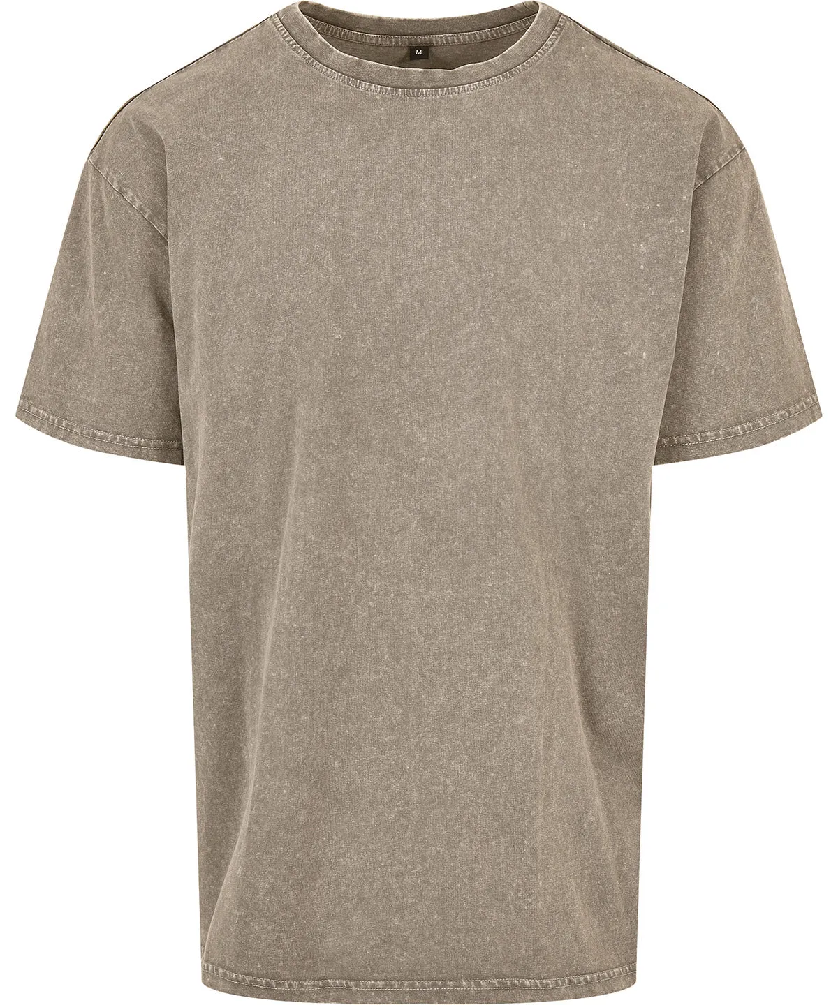 Dark Khaki - Acid washed heavy oversized tee