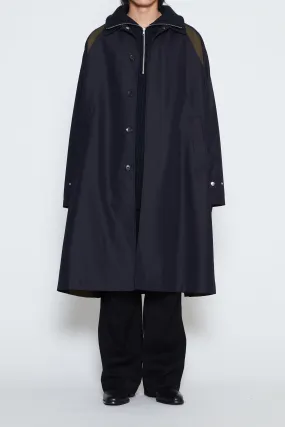 DARK NAVY NACELLE TRENCH COAT