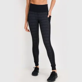Dark Striped Colorblock Cuffed Leggings