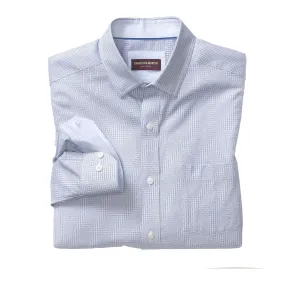 Dashgrid Light Blue Houndstooth Check Sport Shirt