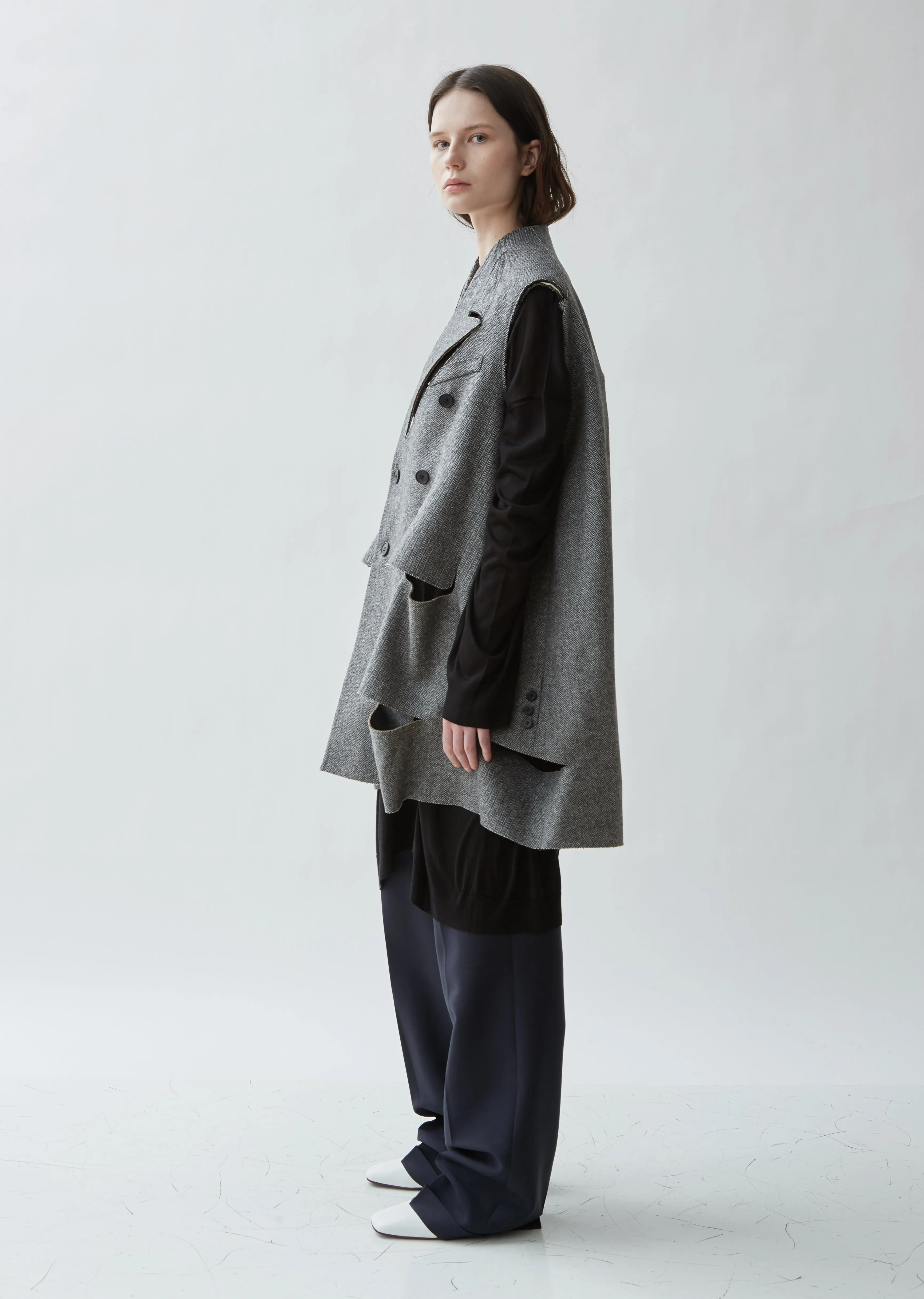 Décortiqué Deconstructed Herringbone Blazer