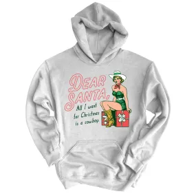 Dear Santa Cowboy Hoodie
