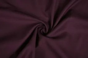 Deep Violet Plain Wool Polyester Blend Suiting Fabric