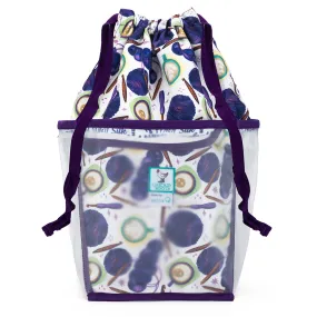 della Q Chicken Boots Double Double Project Bag - Coffee and Yarn Purple
