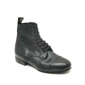 DelMago 3.0 Theatrical Boots: The Marauder: Serious Black | 1.25" Tapered Ultralite | MED | Suede Sole