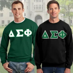 Delta Sigma Phi 9oz. Crewneck Sweatshirt, 2-Pack Bundle Deal - G120 - TWILL