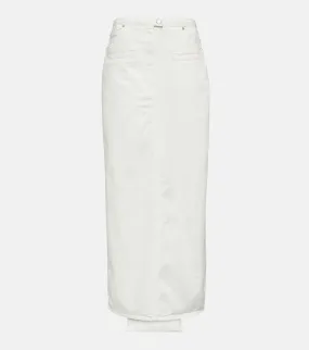 Denim maxi skirt Courrèges, white