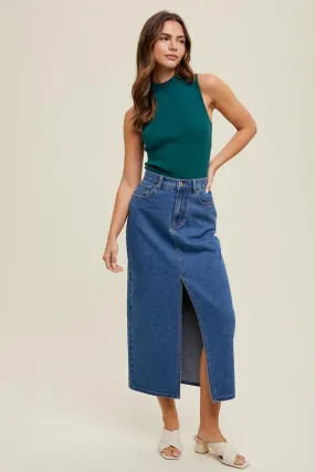 Denim Midi Skirt
