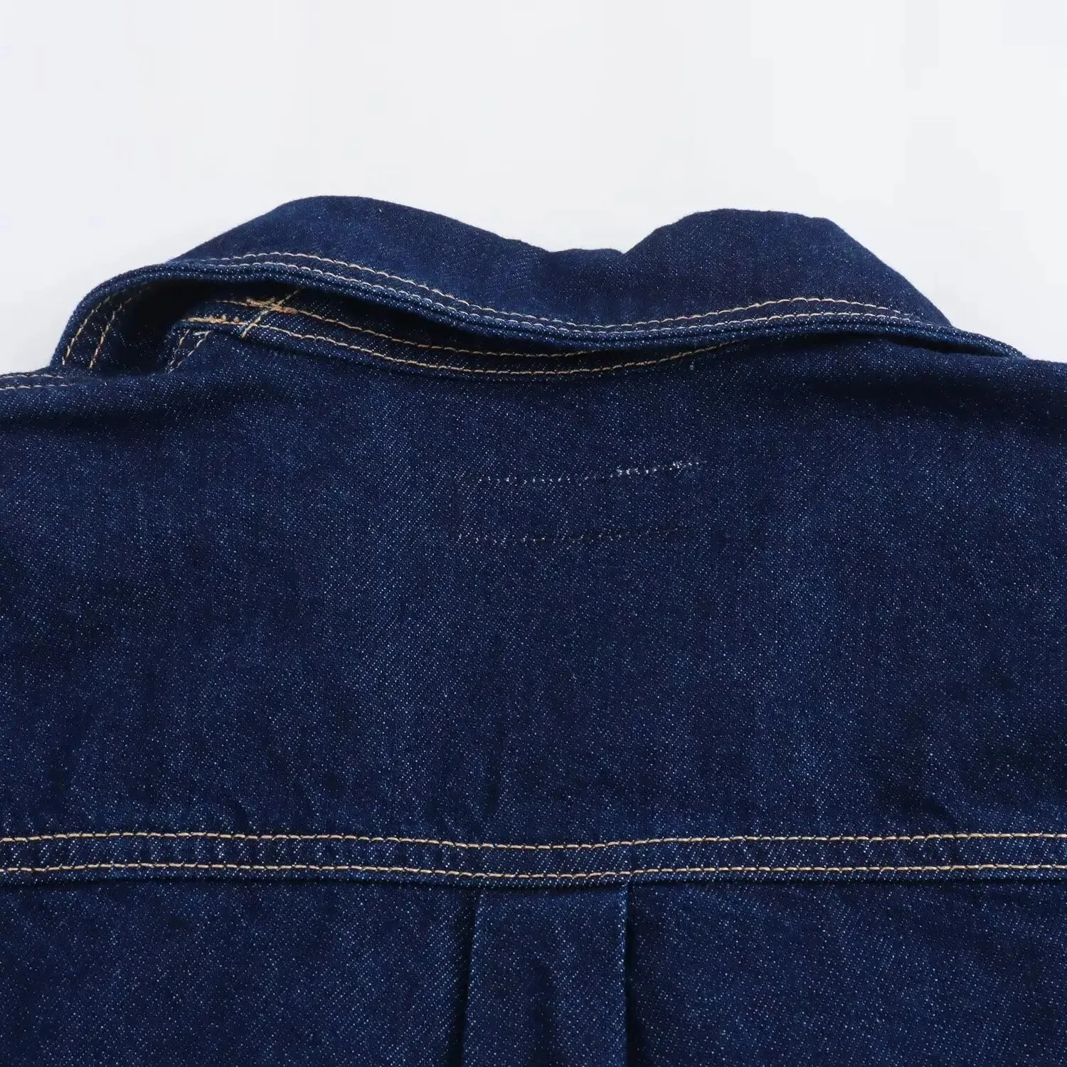 Denim Turn-Down Collar Short Sleeves Top & Skort Two-Piece Set Clothes