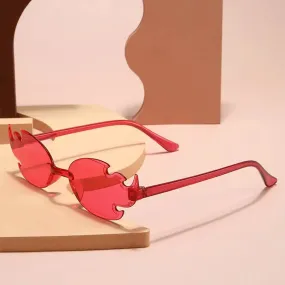 Designer Flame Color Hip-Hop Borderless Candy Body Trendy Stylish Form Sunglasses