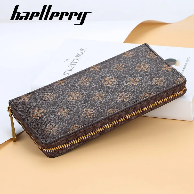 Designer Leather Long Wallet Credit Card Organizer by BAELLERRY