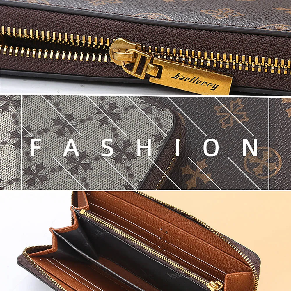 Designer Leather Long Wallet Credit Card Organizer by BAELLERRY