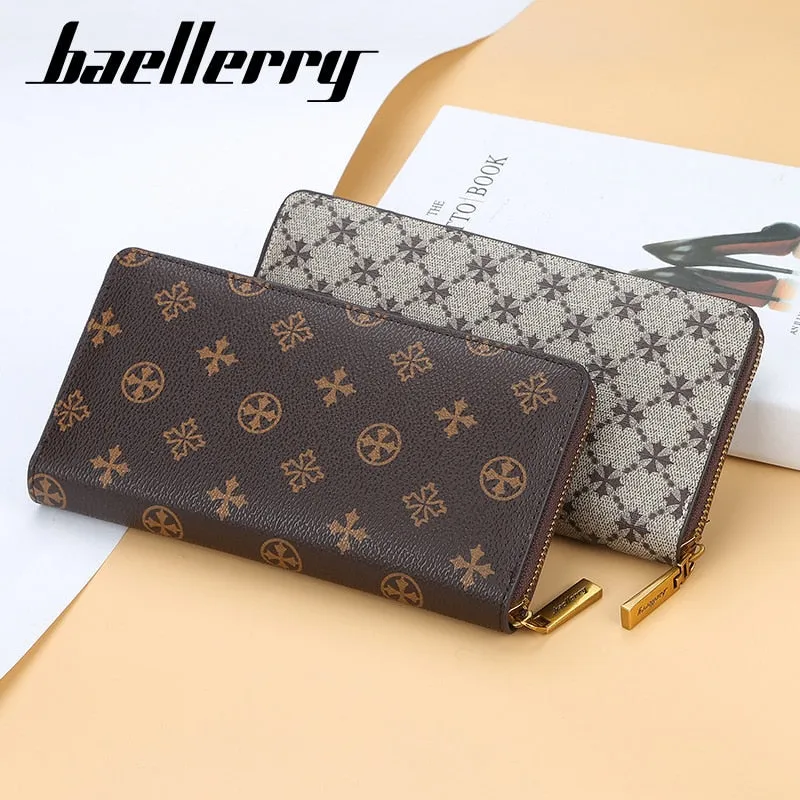 Designer Leather Long Wallet Credit Card Organizer by BAELLERRY