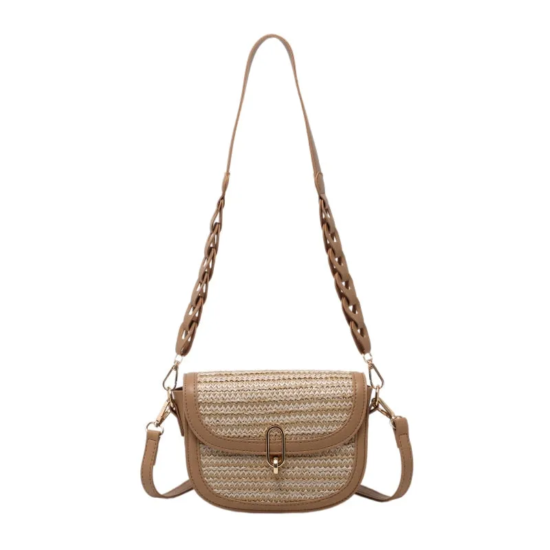Designer Women Small Straw Shoulder Messenger Bags High Quality Ladies Crossbody Bags for Women Fashion Female Purse Handbags
