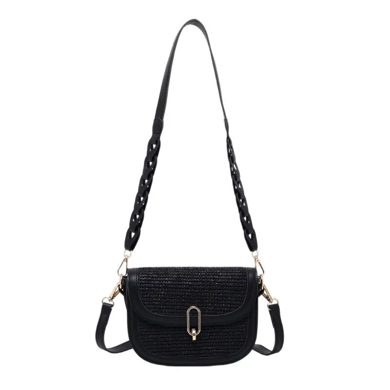 Designer Women Small Straw Shoulder Messenger Bags High Quality Ladies Crossbody Bags for Women Fashion Female Purse Handbags