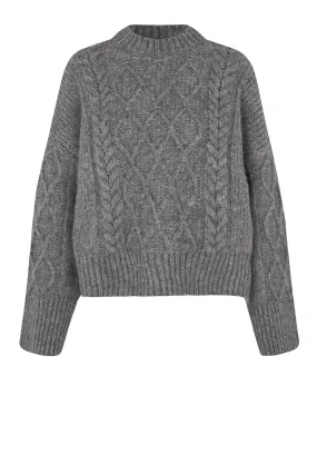 Dia Knit O-Neck Grey Melange