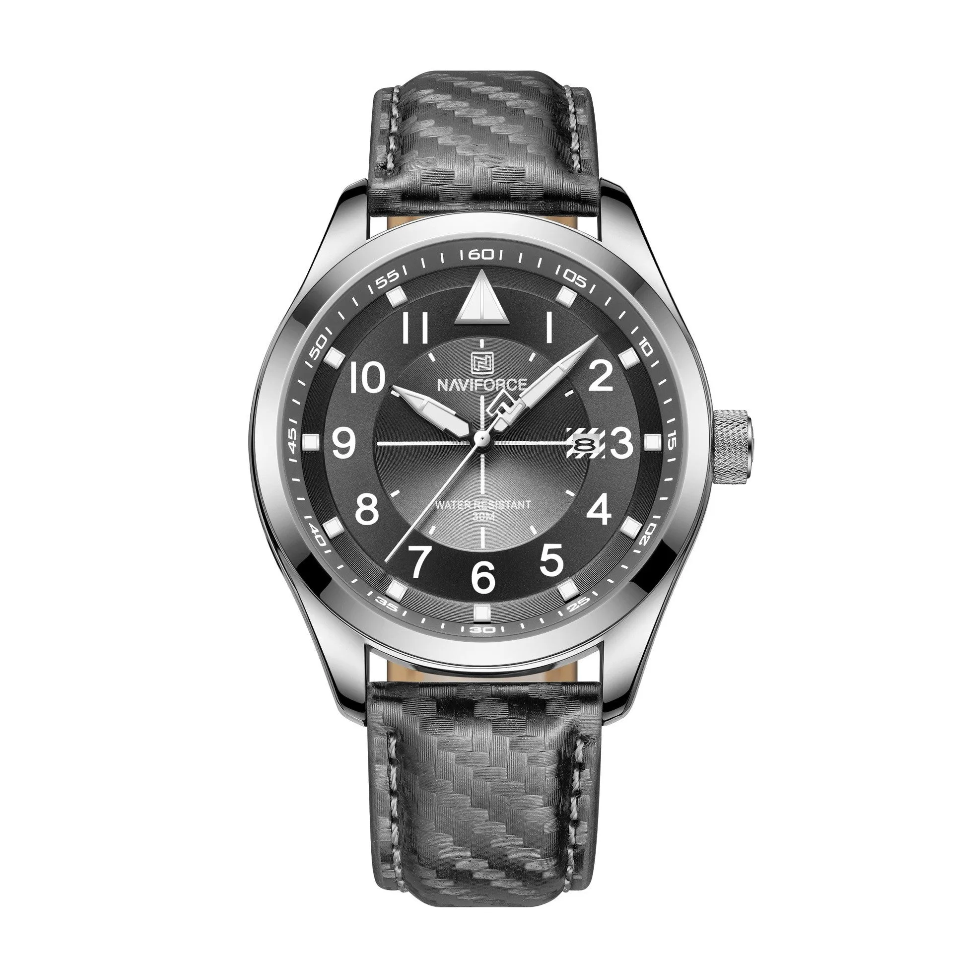 Dial Leather Needle Buckle Alloy Week Calendar Glass