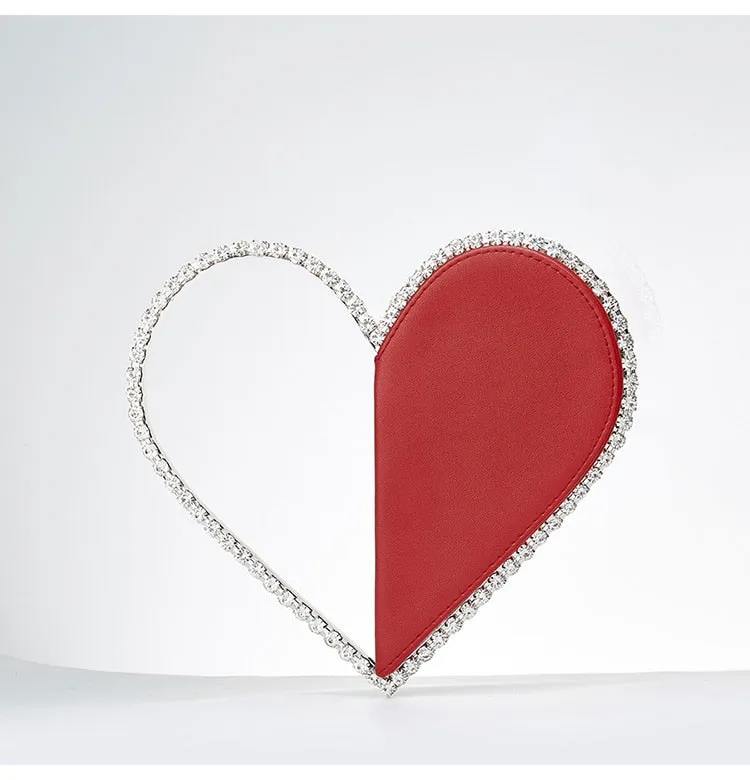 Diamond Heart Evening Clutch Bags - 4 Colors