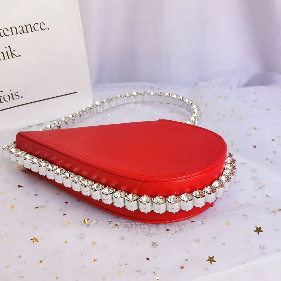 Diamond Heart Evening Clutch Bags - 4 Colors