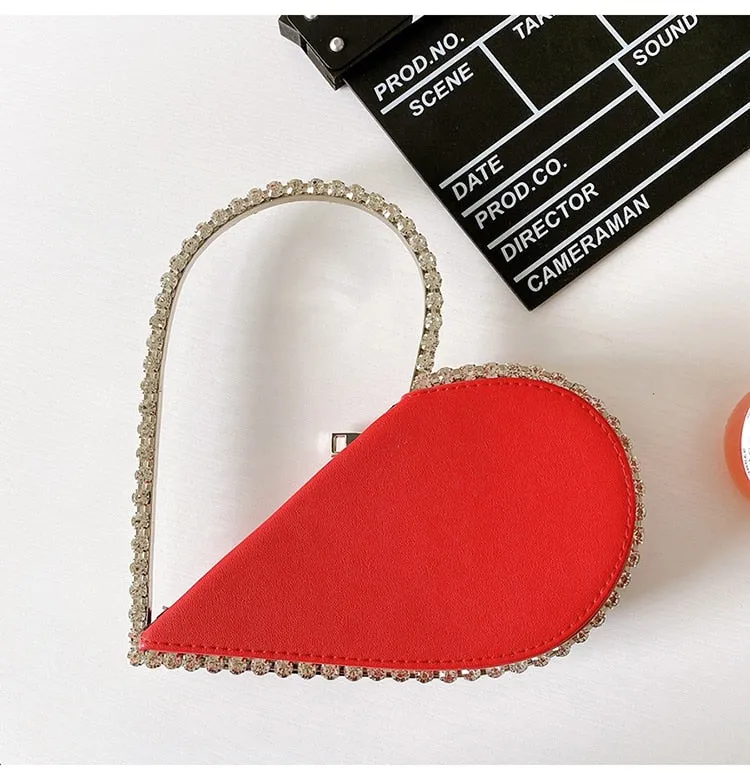 Diamond Heart Evening Clutch Bags - 4 Colors