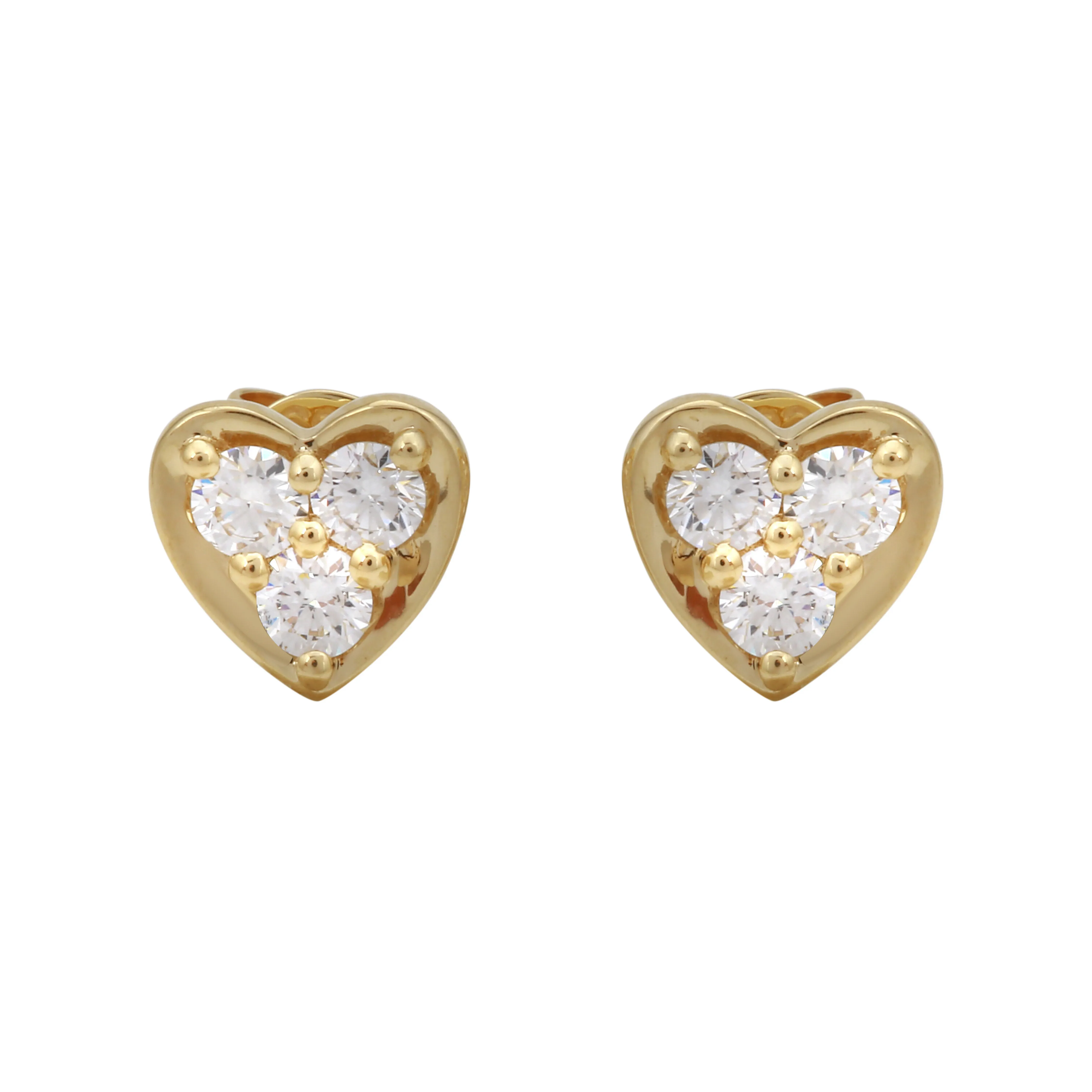 Diamond Heart Studs