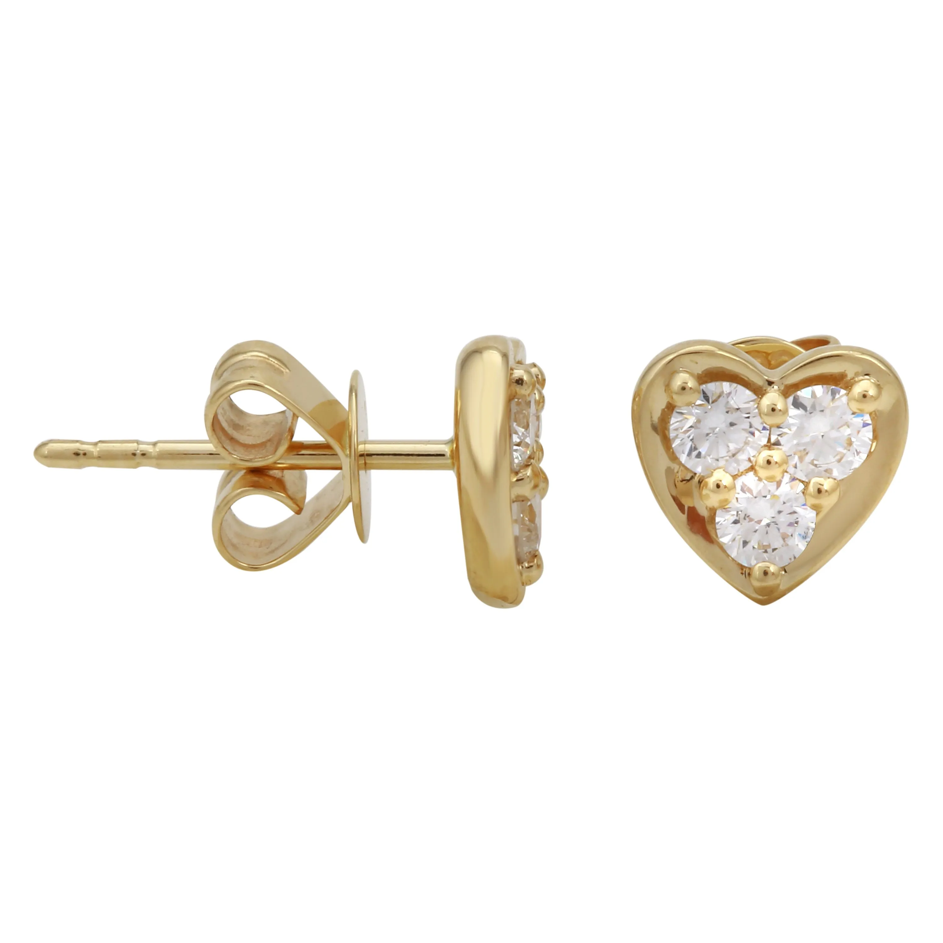 Diamond Heart Studs