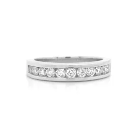 Diamond Ring Band White Gold 065