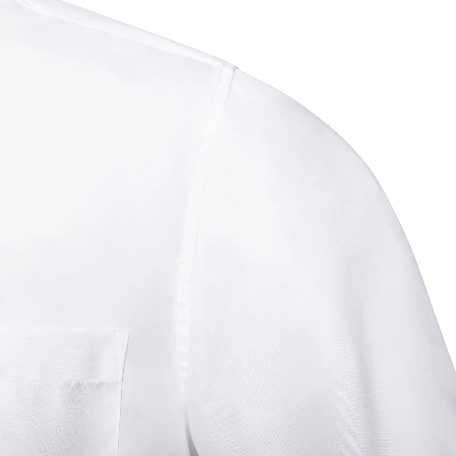 DiBanGu Work Shirt White Purple Splicing Silk Mens Button Up Short Sleeve Shirt