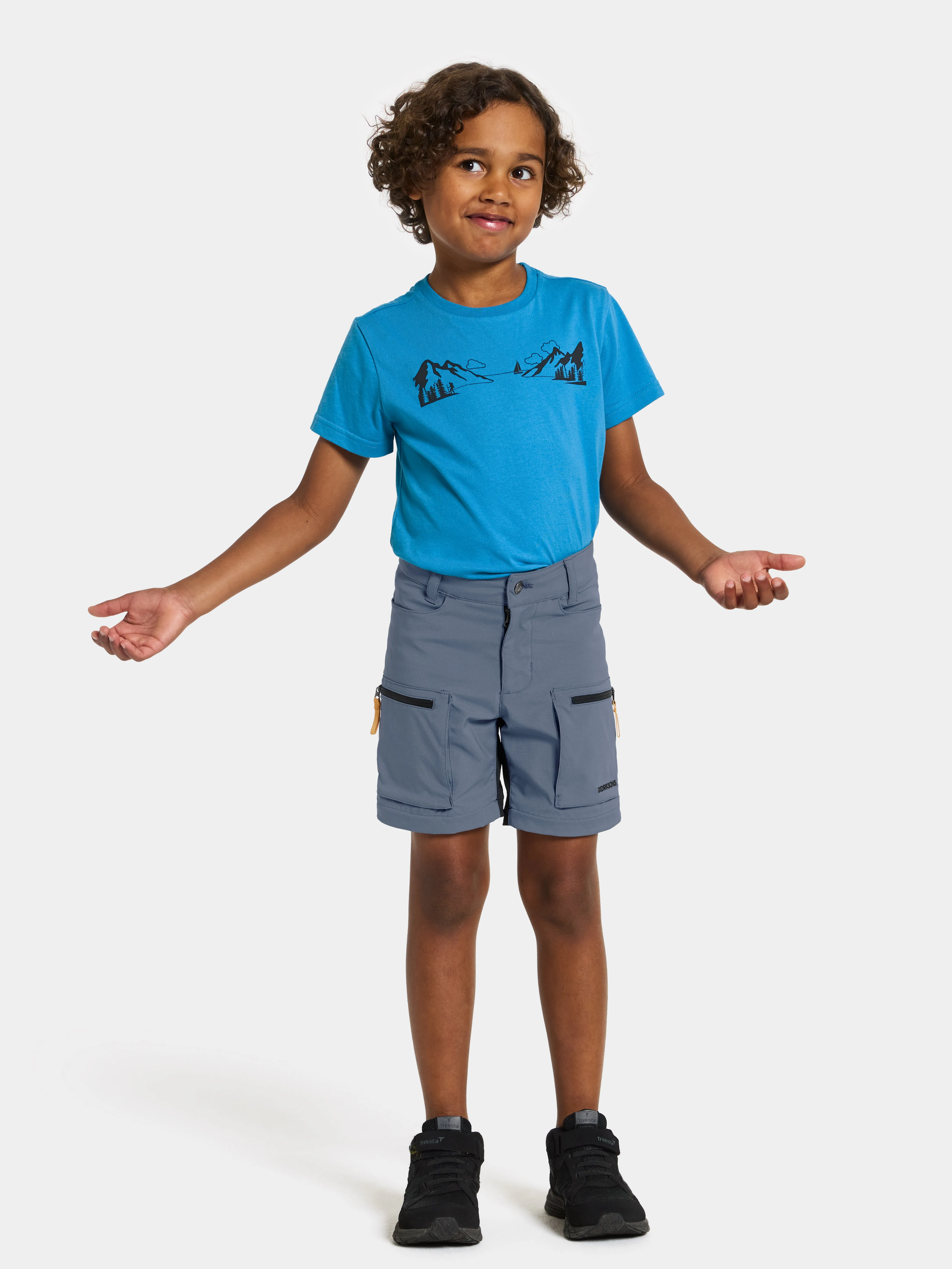 Didriksons Kids&#x27; Kotten Zip-Off Pants 2 True Blue | Buy Didriksons Kids&#x27; Kotten Zip-Off Pants 2 True Blue here | Outnorth