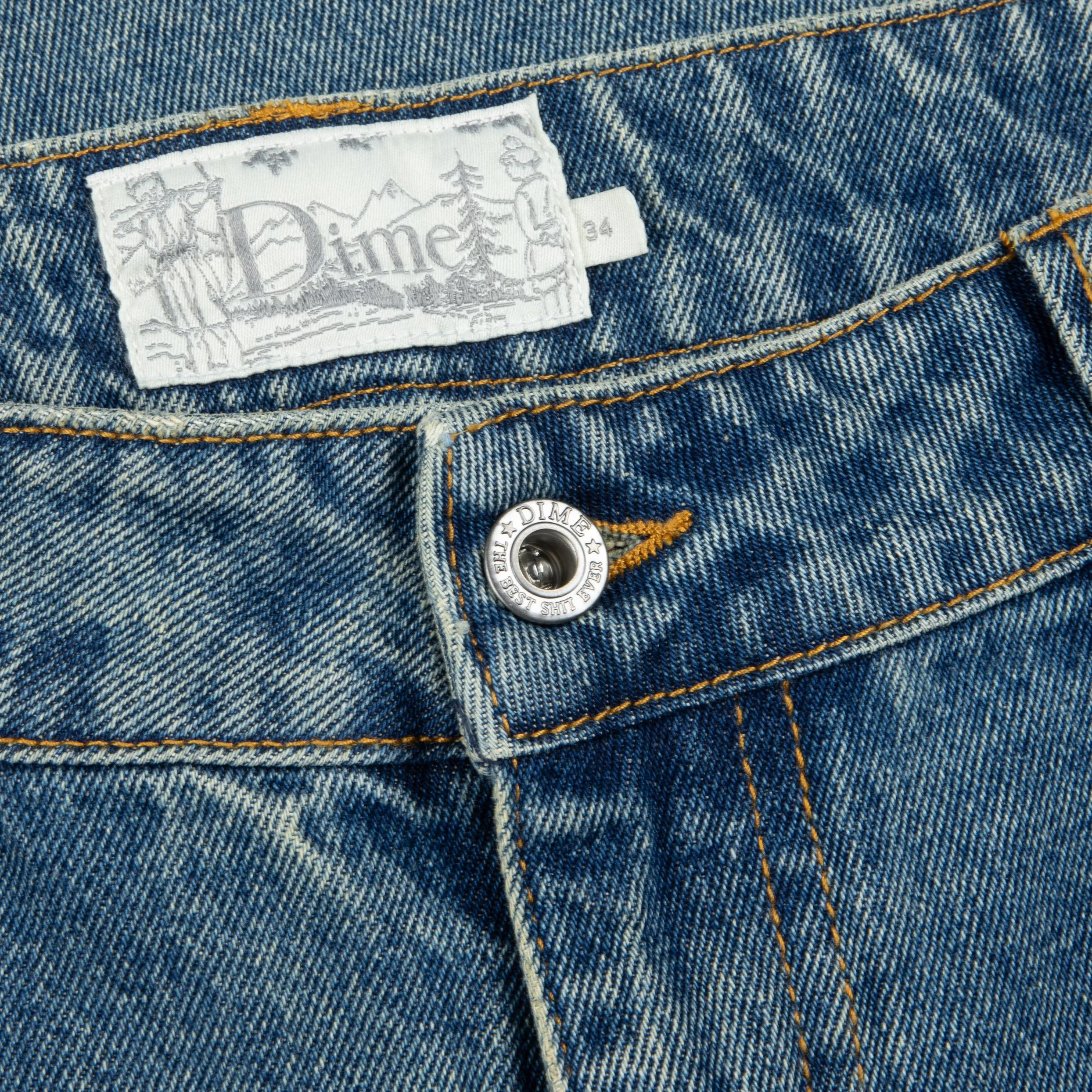 Dime Relaxed Denim Pants Sandblasted Indigo