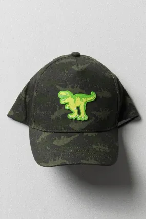 Dino Camo Peak Cap Green