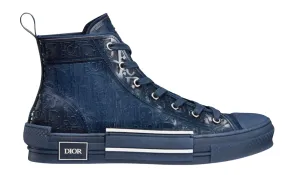 Dior B23 'Navy' Oblique Transparent High Top Sneakers