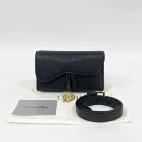 Dior Black Saddle Belt Bum Bag 17x10x3cm