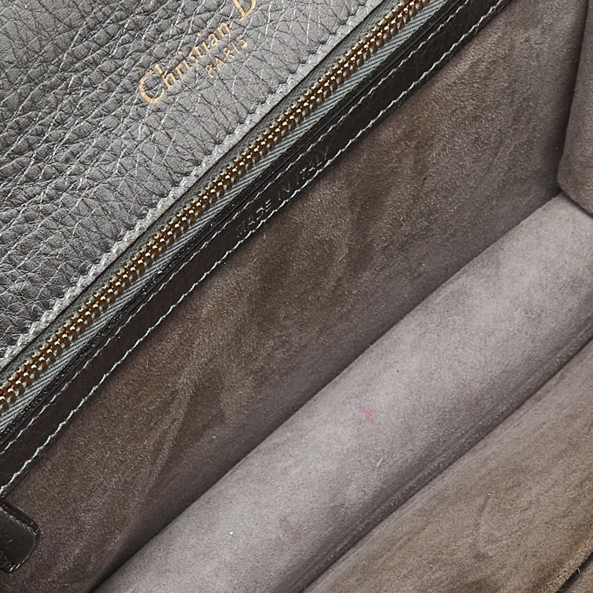 DIOR Metallic Leather Medium ama Flap Shoulder Bag