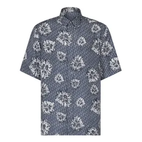 Dior x Denim Tears Silk Button Up Shirt Blue