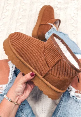 Dirty Laundry Yarroh Platform Ankle Bootie (Tan)